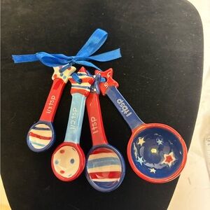Patriotic Ceramic Measuring Spoons Set